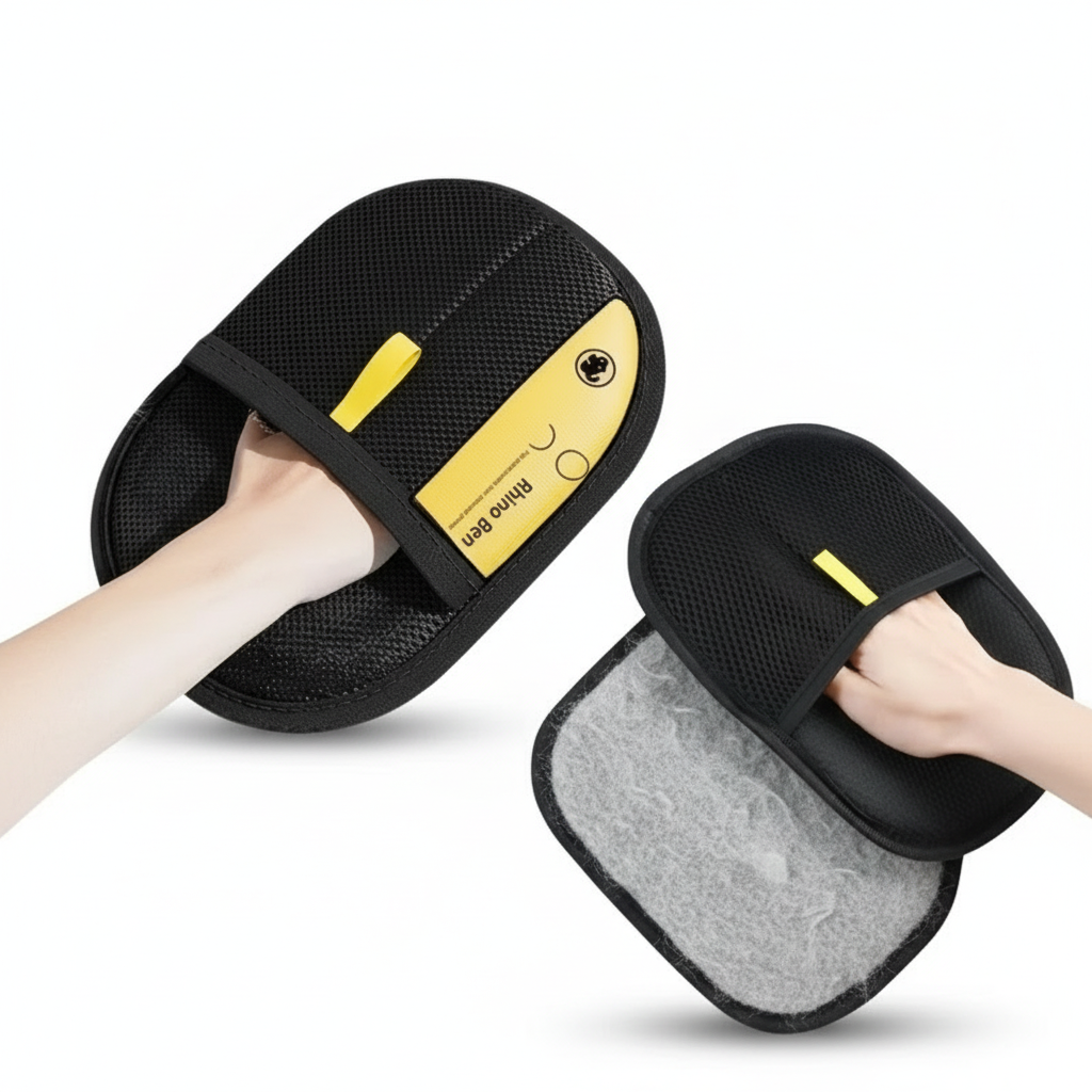 Pet hair glove removal Cat Grooming Reusable Electrostatic Dedusting Brush Dog Hair Remover for Couch Carpet Clothes Washable